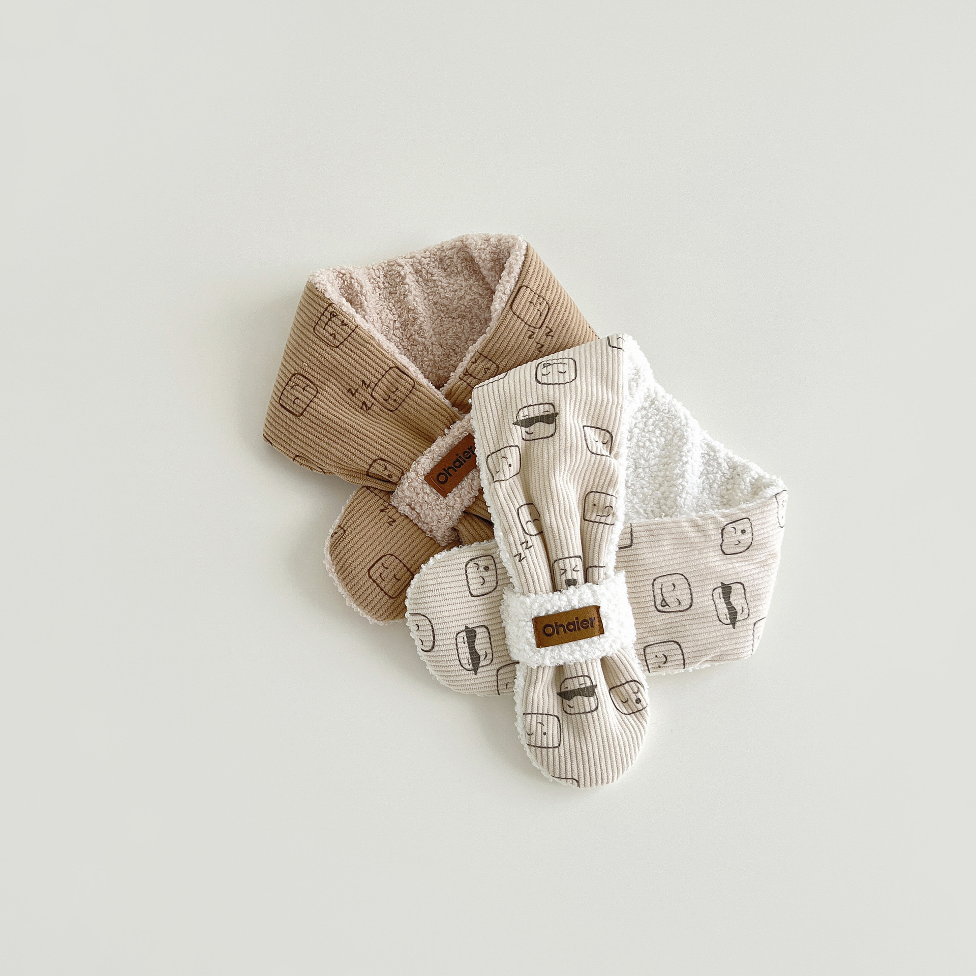 Children's scarf Winter Instagram fashion cartoon cute thick warm baby bib_voghion.com