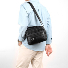 新款夏季商务横版斜跨包大容量多格层男款高级感单肩包男士手提包