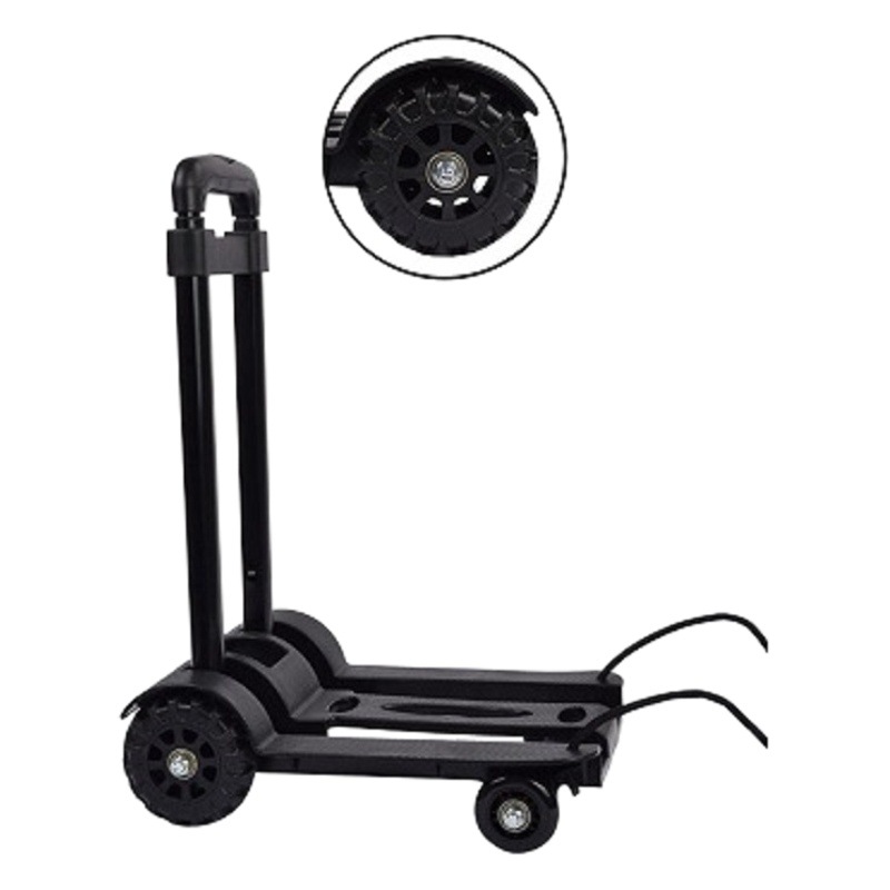Iron Pipe 4-Wheel Truck Foldableing Trolley Shopping Cart Household Grocery Shopping Cart Small Trolley Cart Luggage Cart