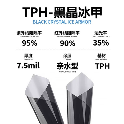 film ppf black crystal ice | Automotive Film - 152mx15m-per-roll-tph-black-crystal-ice-armor-black