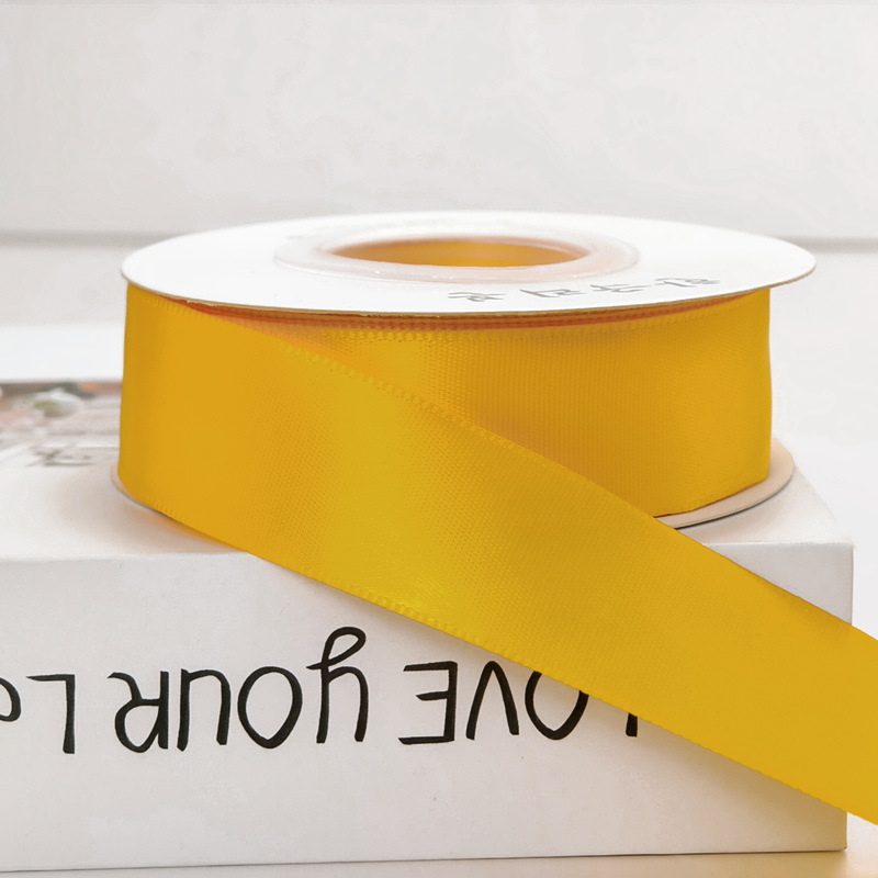 Cinta de pastel de 2,5 cm cinta de decoración de boda al por mayor rosa hecha a mano arco de bricolaje flor cinta de satén