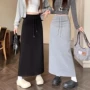 中长款新款显瘦直筒半身裙
