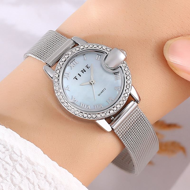 Grenzüberschreitende Perlmutt-Zifferblatt-Quarz-Damenuhr, kreative Gürteluhr, Studentin, Uhrenhersteller, Damenuhr_voghion.com