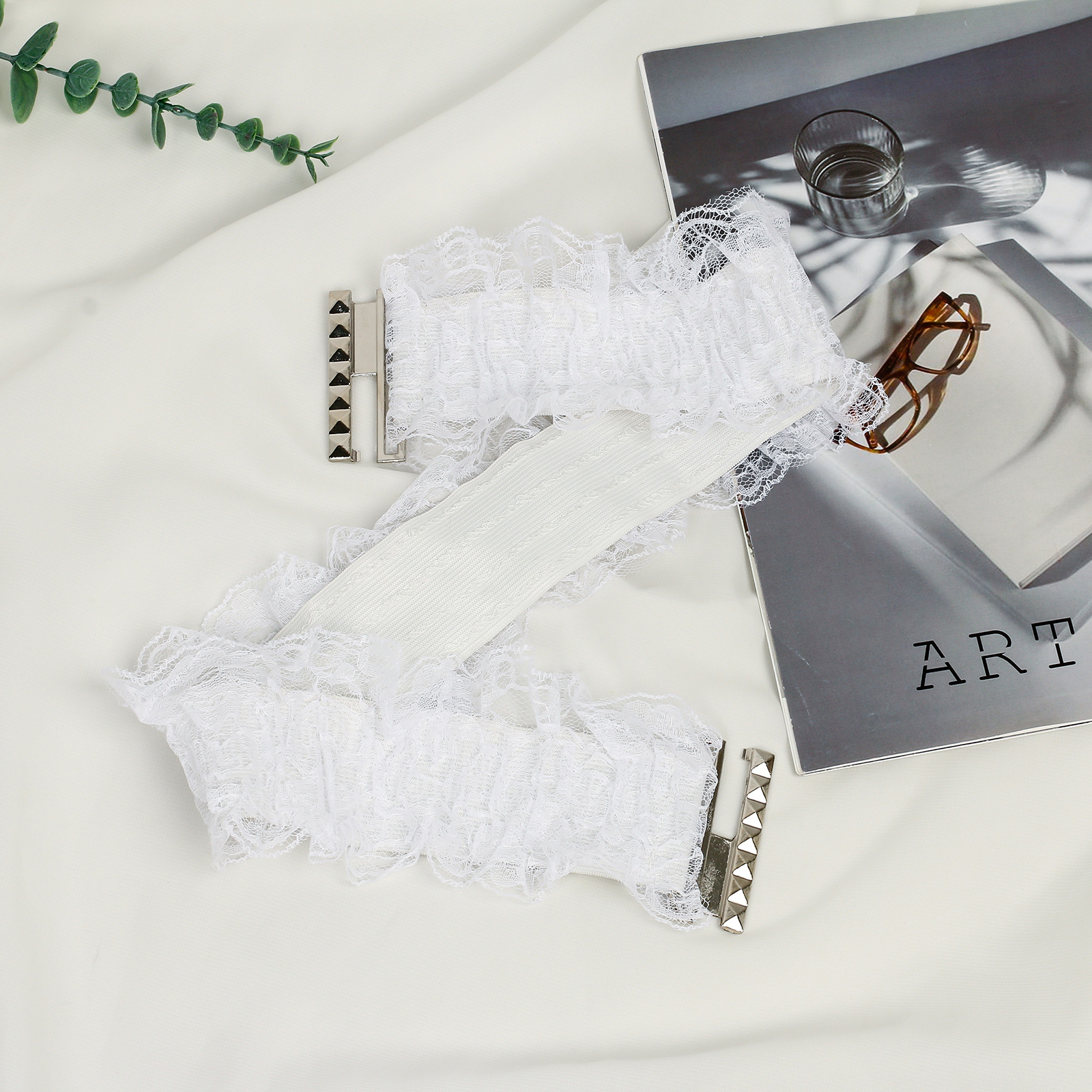 Elastische kanten tailleband voor damesjurk_voghion.com