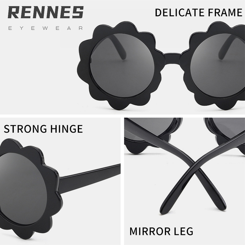 Gafas de sol para niños flor niños y niñas bebé lindo gafas de sol Moda niños de moda a prueba de rayos UV gafas a prueba de sol