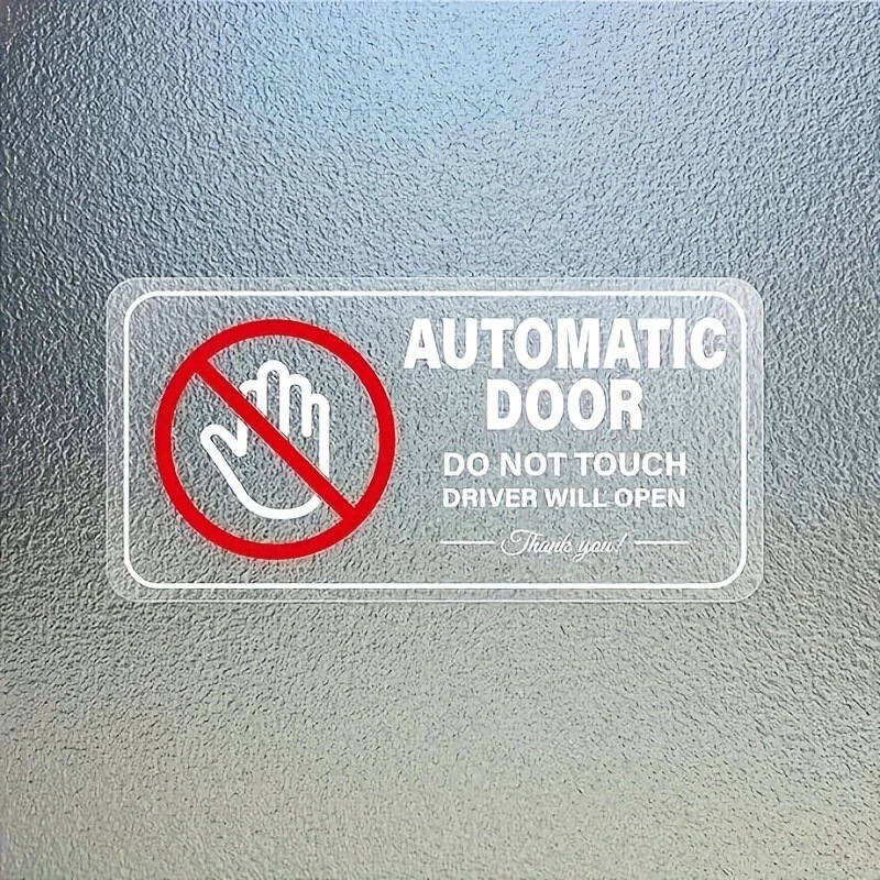 Automatic Car Door Transparent Sticker No Smoking Vinyl Removable Sticker the Driver Will Open the Warning Sign Automatic Car Door Transparent Sticker No Smoking Vinyl Removable Sticker the Driver Will Open the Warning Sign