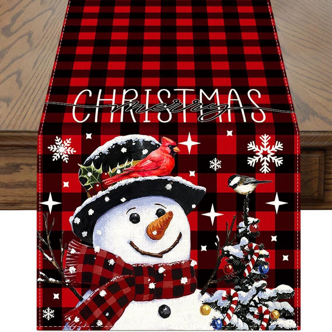 Transfronterizo 2024 Amazon nuevo muñeco de nieve de Navidad Santa linas bandejas de mesa bandejas de mesa de comedor de té