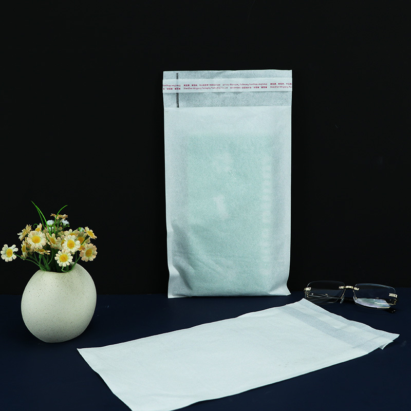 胶合无尘纸袋100%木浆纤维防潮防尘袋黏胶纤维袋自粘袋纤维自封袋