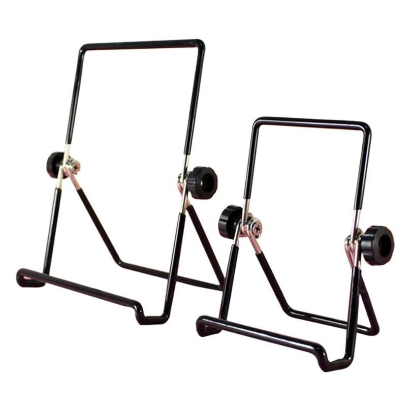 Fábrica al por mayor tableta de teléfono móvil soporte de alambre de hierro escritorio simple arte decoración libro marco de fotos pantalla estante universal