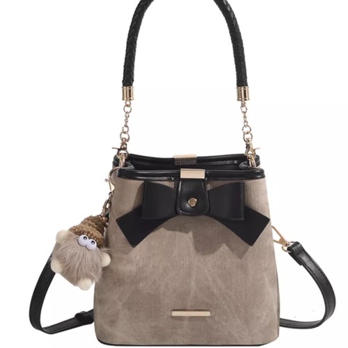 2024 New Retro Literary Bucket Bag Women’s Niche Design High-end Handbag Casual Shoulder Crossbody Bag