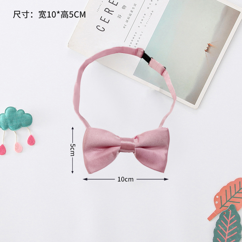 Pajarita para niños Corbata para niños coreanos Pajarita para bebés de color rojo vino de moda