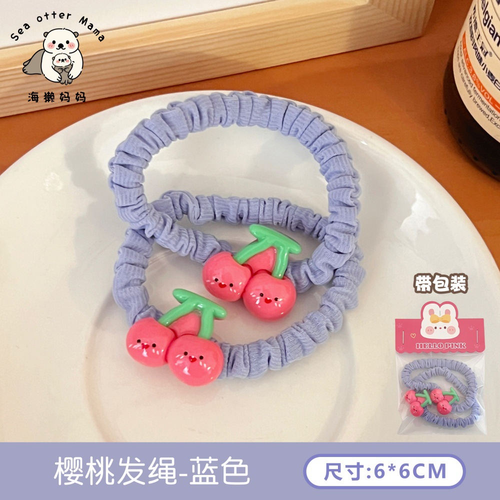 Caricatura lindo cerdo comer jugar pan divertido niño cabello cuerdas de pelo beige intestino pequeño círculo de alta elasticidad estudiante cabello adornamiento para mujeres