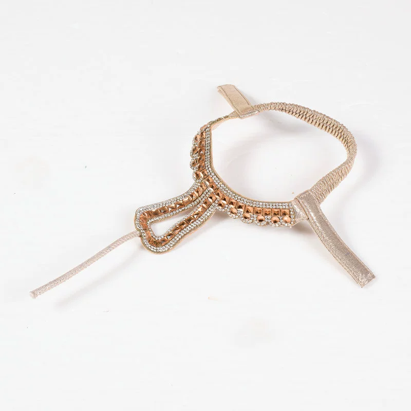 Богемская новая женская обувь верхняя полуфабрикаты модные стразы с плоской подошвой на склоне с каблуком, аксессуары для обуви U-образная модель