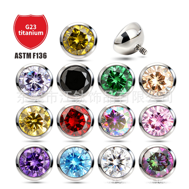 Pointed titanium steel lip stud product view
