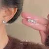 Big zirconium, earrings, 8mm