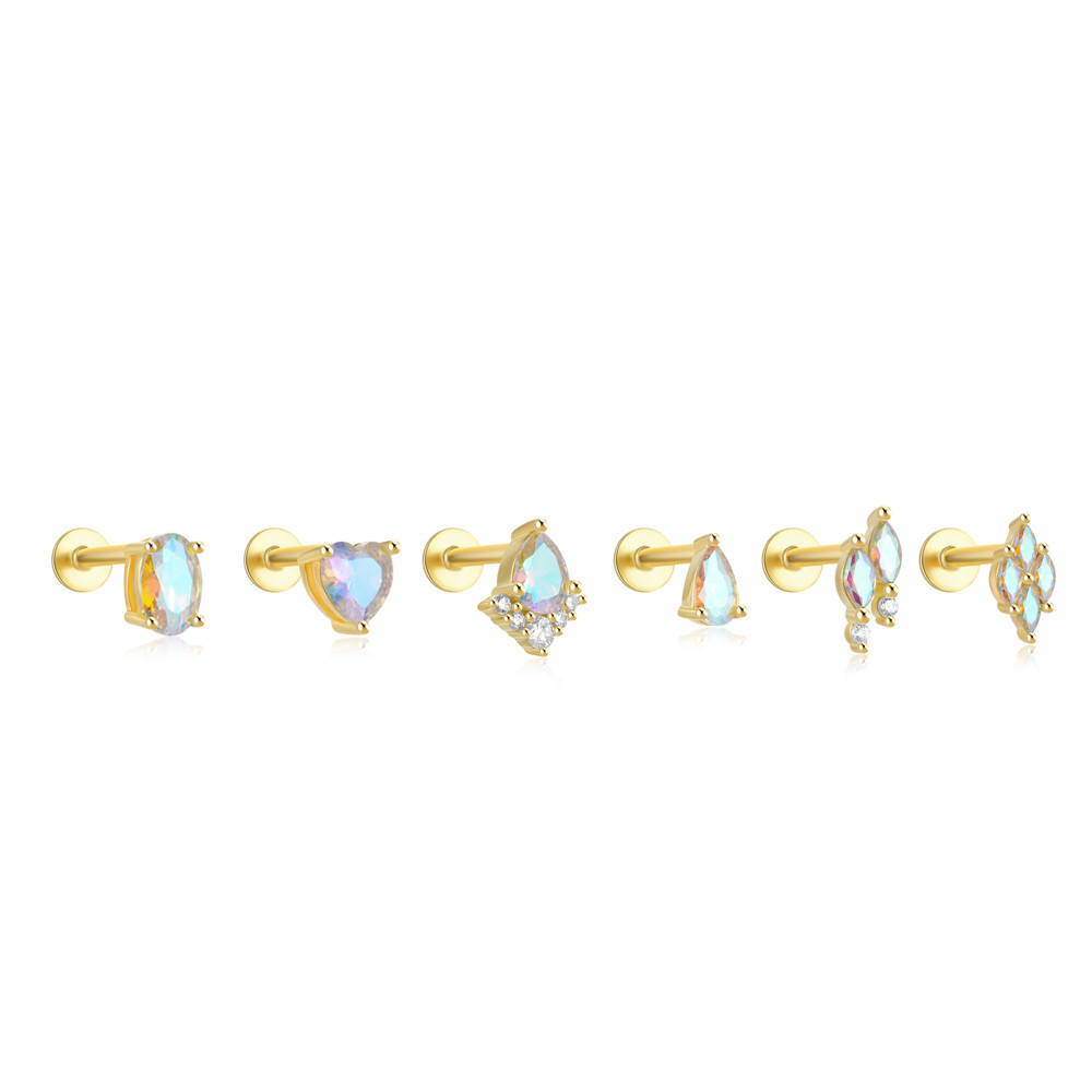 2g Weight labret / monroe stud Piercing needle type Moonstone Inlay Material Ear Studs Classification Ear Cartilage Rings & Studs Piercing Type 1 Piece Quantity Holiday, Daily Occasion 925 Sterling Silver Material Geometric Pattern Unisex Gender Elegant, Simple Style Style 1 Piece Ear Cartilage Rings & Studs Elegant Simple Style Geometric 925 Sterling Silver Moonstone Ear Cartilage Rings & Studs 15