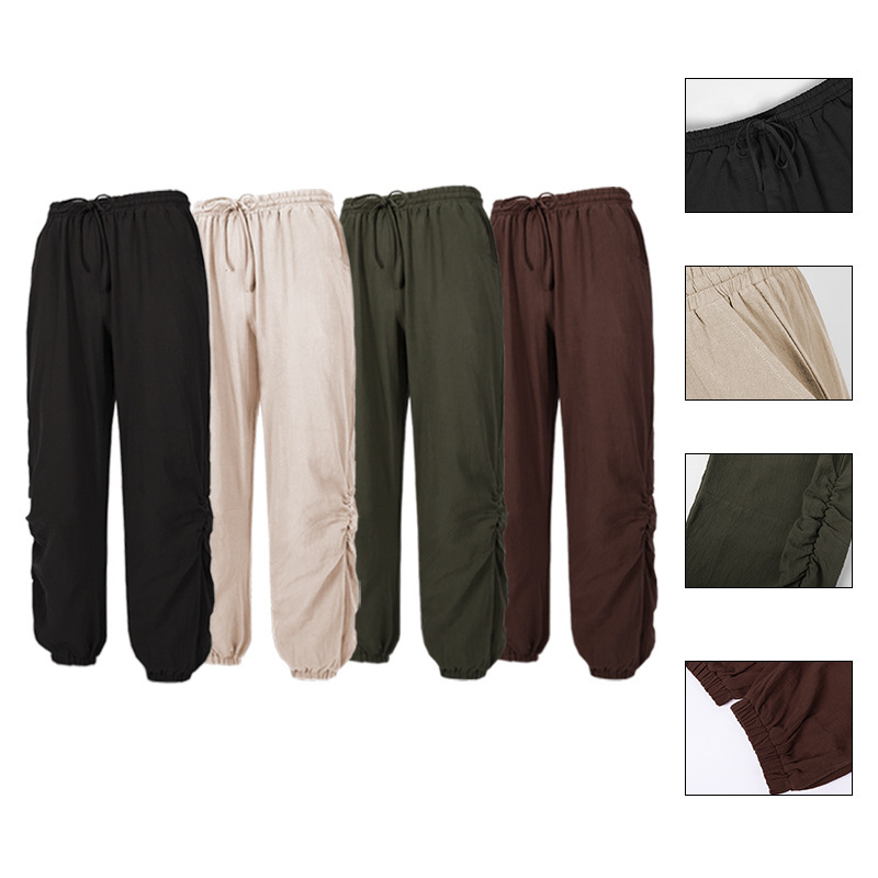 Wish Amazon Casual Pants Men's Summer Men's Pants Ankle Strap Pants Medieval Pirate Ship Quick Dry Pants in stock