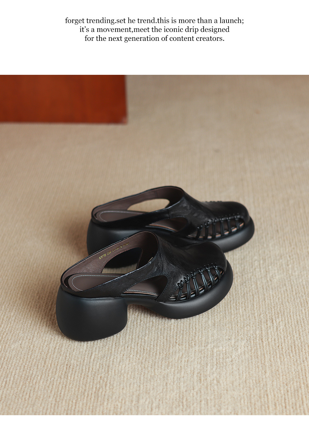 Sandal cao gót nữ mũi trùm đế dày gót 6 cm — đen chi tiết 23