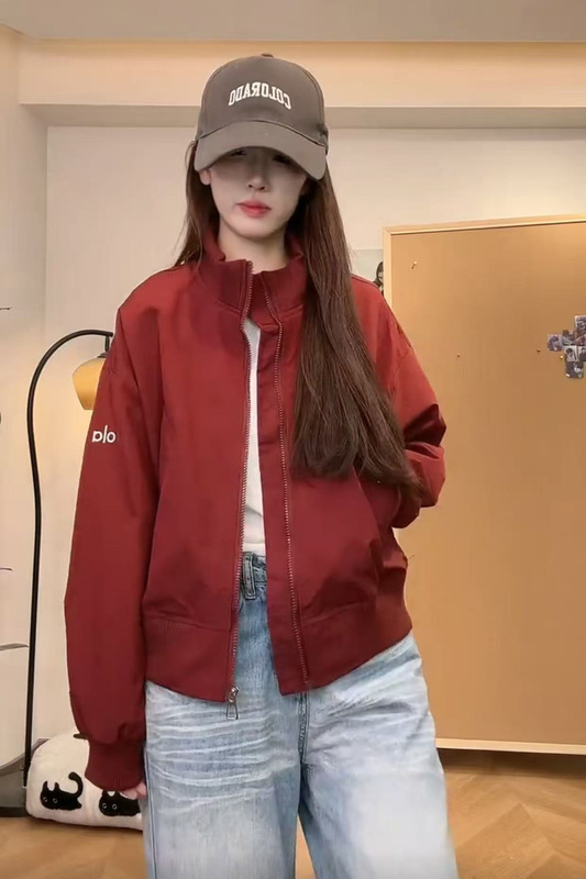 美式复古立领棒球服外套女2025秋季新款宽松小个子百搭夹克上衣潮|undefined