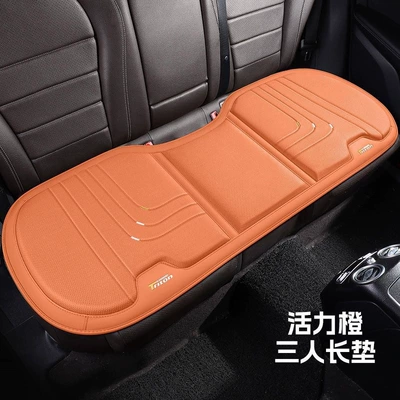 single piece – Seat cushion, seat cover - vibrant-orange-rear-three-seater-seat-universal