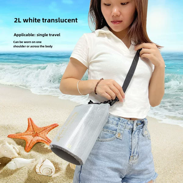 Translucent Clip Net Waterproof Bag Bucket Bag Waterproof Bag Beach Drifting Swimming Bag Outdoor Single Shoulder Crossbody