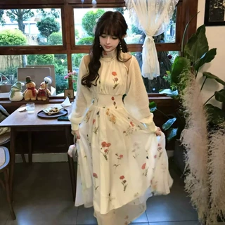 【慧琳】2026早春新款跨境日系碎花连衣裙25A235+针织开衫25B016