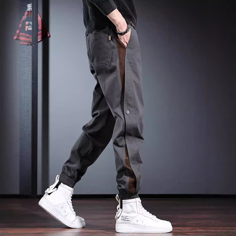Trendy Brand Crowd Pants Men's Loose Leg-toe Casual Pants Autumn Design Sense Niche Pants Men's Personality Corppy Handsome Haren Pants Trendy Brand Crowd Pants Men's Loose Leg-toe Casual Pants Autumn Design Sense Niche Pants Men's Personality Corppy Handsome Haren Pants