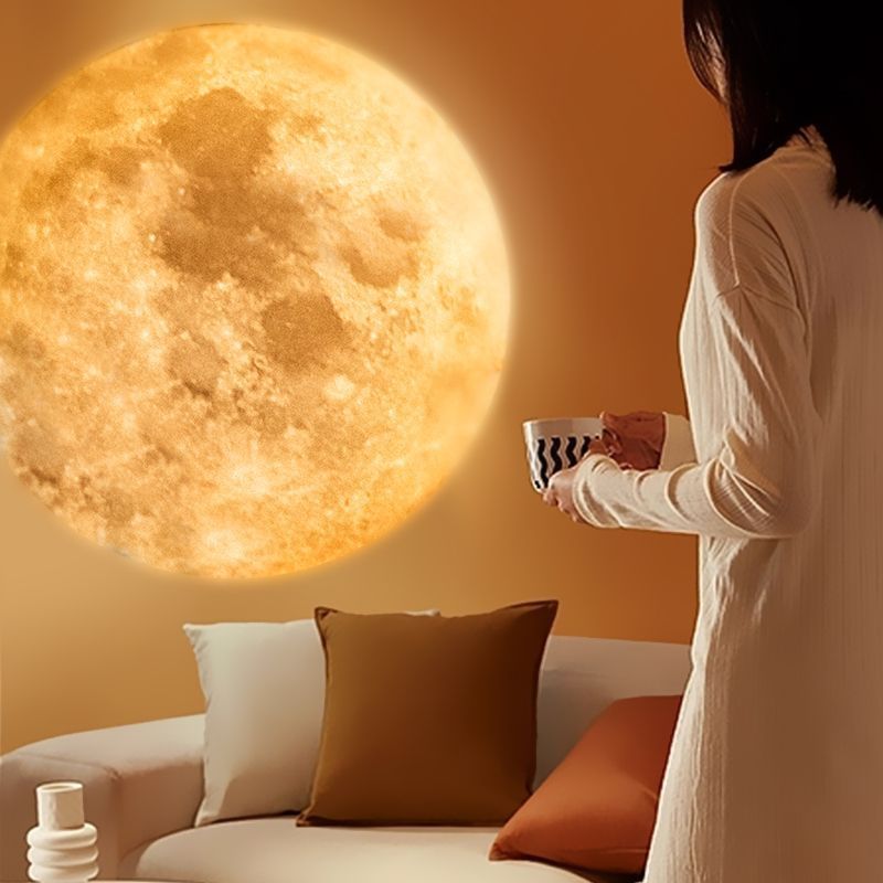LED月球小夜灯地球投影灯卧室台灯少女创意床头拍照氛围儿童夜灯|undefined