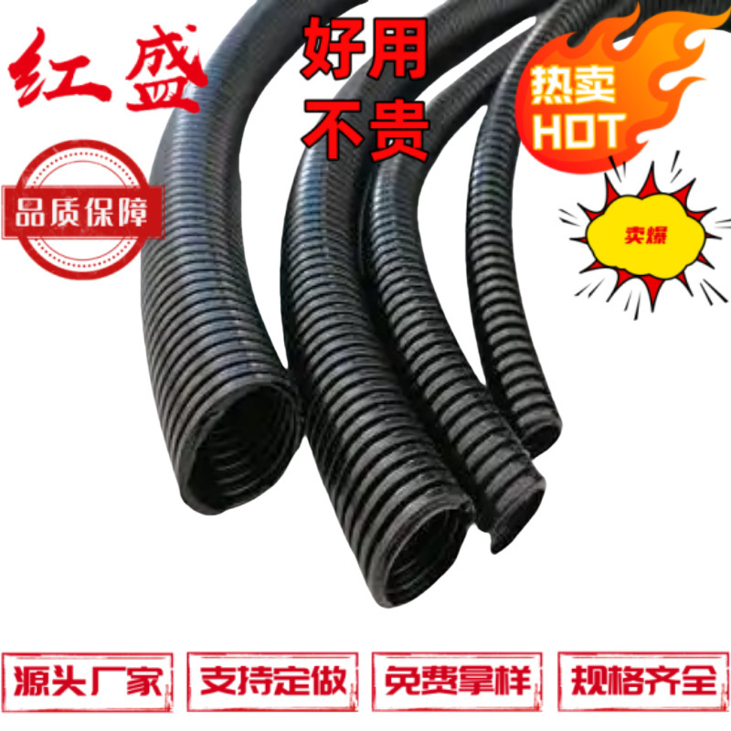 ULCE认证AD28.5阻燃PA6尼龙塑料波纹管,低烟无卤抗紫外线波纹软管