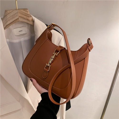Export fashion bag armpit bag  autumn trendy new solid color simple women's bag shoulder handheld crossbody small bag