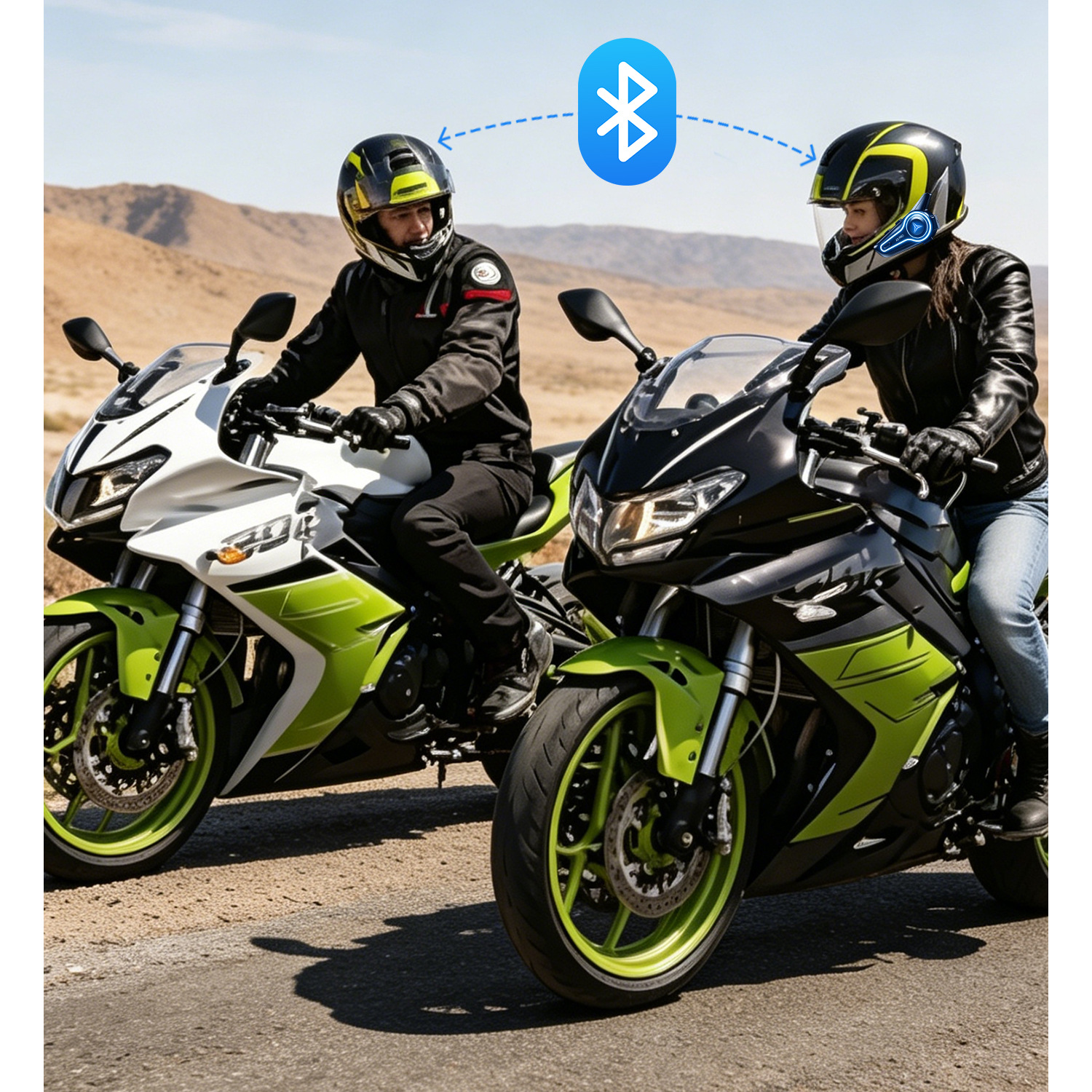 Cross-border a3pro waterproof motorcycle helmet wireless Bluetooth headset for two-person riding with mixed audio intercom and HiFi sound quality