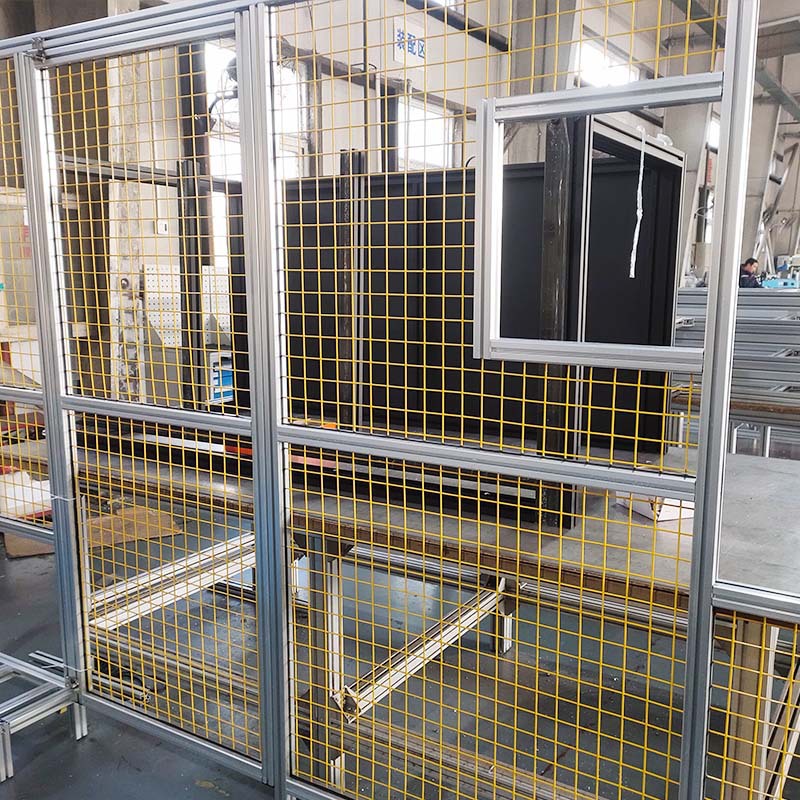 工业安全围栏框架铝型材 汽车焊接安全围栏铝材 型材围栏