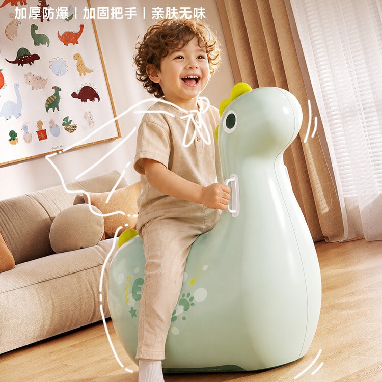 Children's jumping horse inflatable bouncy toy for indoor use, sensory training, available for wholesale starting from one piece