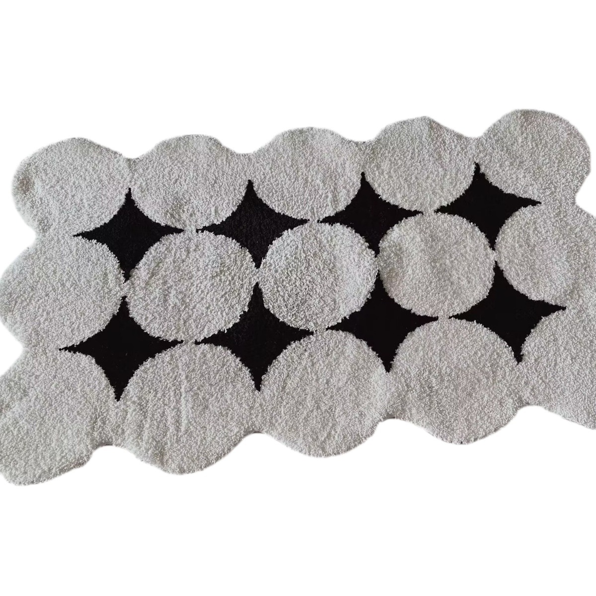 北欧シンプル風家庭用厚手植毛じゅうたん客間寝室ベッドサイド絨毯異形長パイル書斎滑り止め絨毯