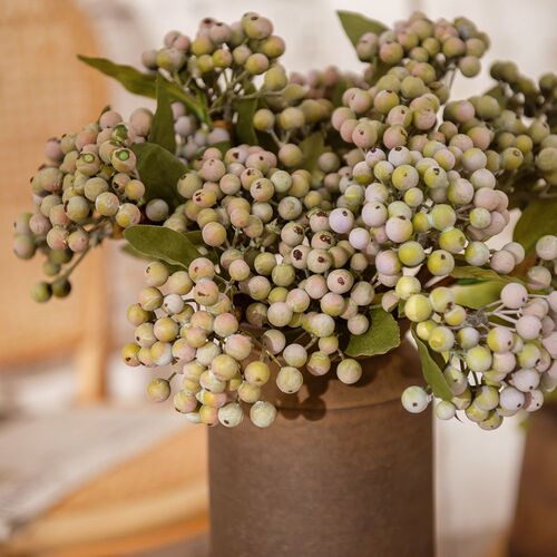 INS green bean branch berry combination cross-border artificial flower manufacturer home decoration wedding artificial flower GF13645-1