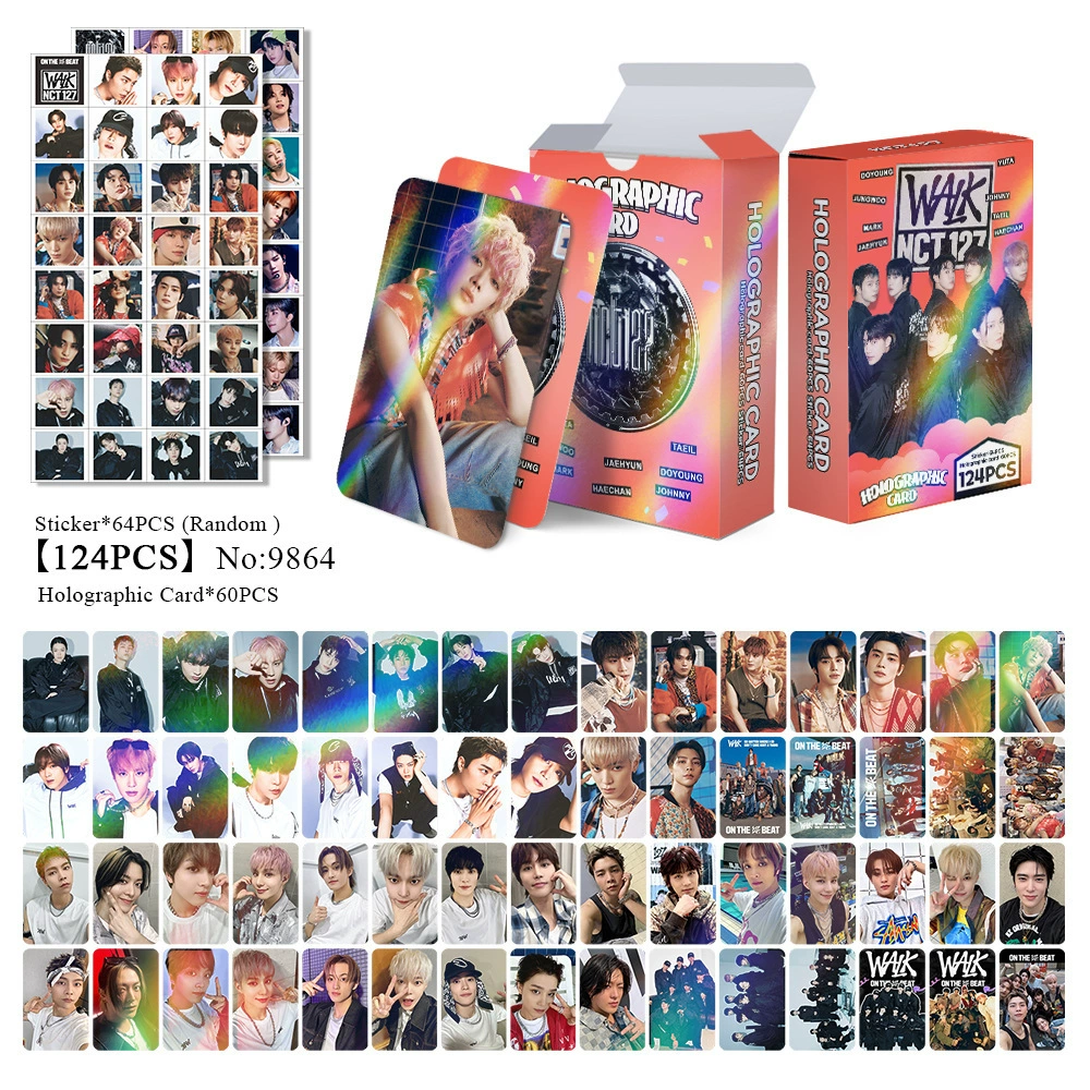 New Model Exclusively for Foreign Trade: 124 Holographic Cards, Total Chain Gidle Str Bptwice Celebrity Merchandise Lomo Small Cards
