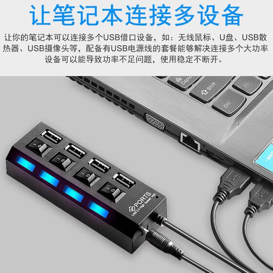 Source manufacturer usb2.0 docking station independent switch splitter hub2.0 expander a 4-port hub