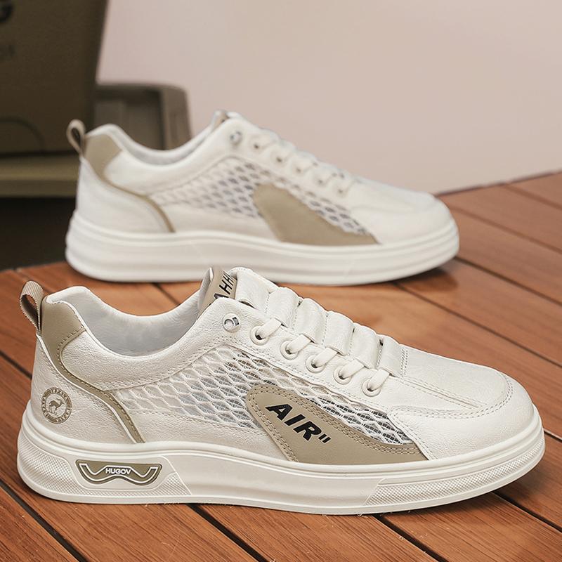 En nombre de los nuevos zapatos de hombre, zapatos de tela de red grande, zapatos de deporte, zapatos casuales, zapatos blancos, suela gruesa de moda, zapatos de moda para estudiantes de todo fósforo, hombres