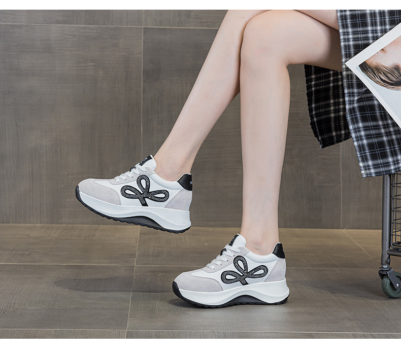 Giày sneaker nữ đế dày phong cách Đức da thật phối màu thời trang tăng chiều cao — M2922 màu vàng, M 2922m màu chi tiết 12