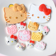 かわいい蝶結びの猫のビスケットの樹脂の装飾品の部品の穴の靴の装飾のボタンの携帯電話の携帯電話の携帯電話の携帯電話の携帯電話の携帯電話の携帯電話の携帯電話の材料のpj104