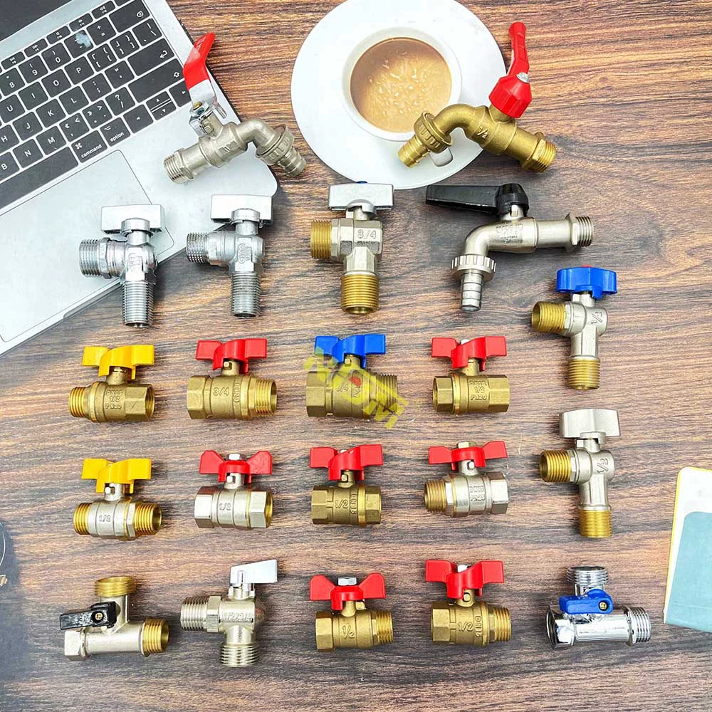 Производитель шаровых кранов с внешней ручкой-бабочкой Nanfang Jinmei поставляет латунный шаровой кран с внутренней и внешней резьбой DN15-25, медный шаровой кран