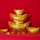 Моделирование пластикового золотого слитка Весенний фестиваль Новогодняя сцена макет реквизит полый большой слиток Новогодние праздничные декоративные украшения