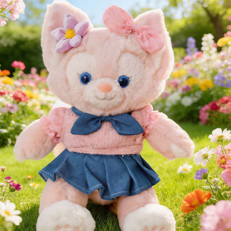 Size S Linabell 40cm Doll Clothes Spring Series Sparkling Knitted Sweater and Denim Skirt Set
