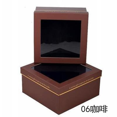 Cubierta de ventana abierta cuadrada dos caja de regalo flores regalo caja de regalo cubierta transparente caja vacía caja floral arreglo floral