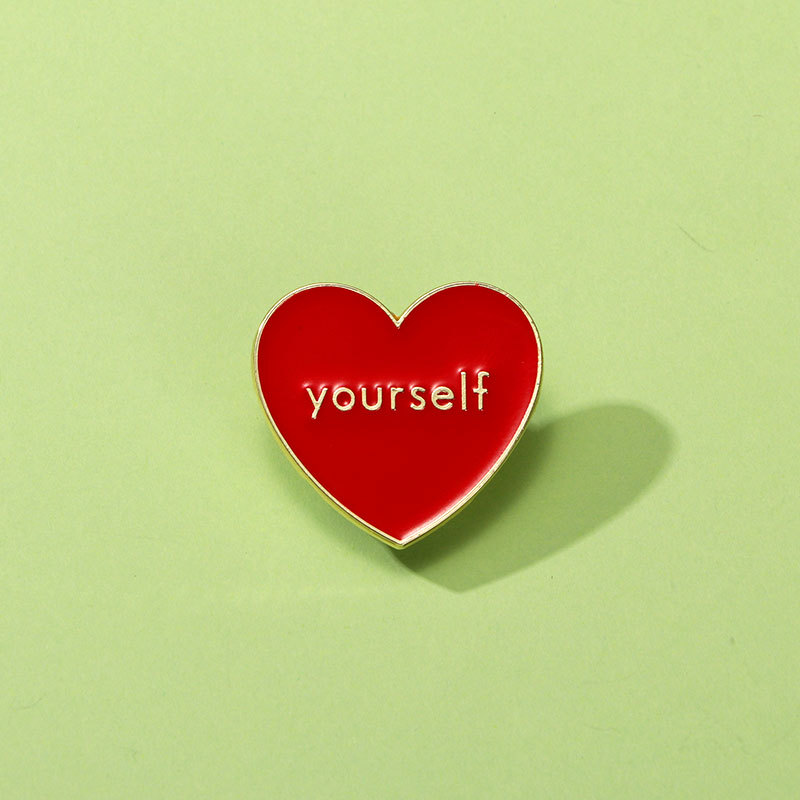 All Seasons Season Cute Pin Letter Heart Shape Alloy Enamel Unisex Brooches