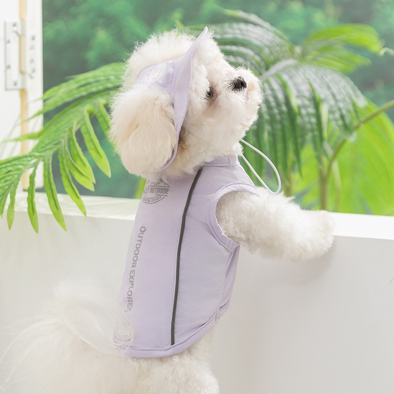 Primavera y verano perros tracción bolsa de hielo sandalias chaleco gato ropa de perro pequeño y mediano que oso ropa de mascota