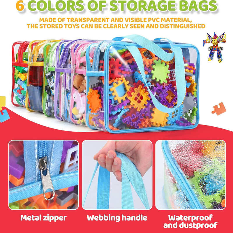 Transparent Pvc Toy Storage Bag, Beach Puzzle Storage Bag, Travel Waterproof Storage Bag with Zipper, Washable Toiletry Bag Transparent Pvc Toy Storage Bag, Beach Puzzle Storage Bag, Travel Waterproof Storage Bag with Zipper, Washable Toiletry Bag