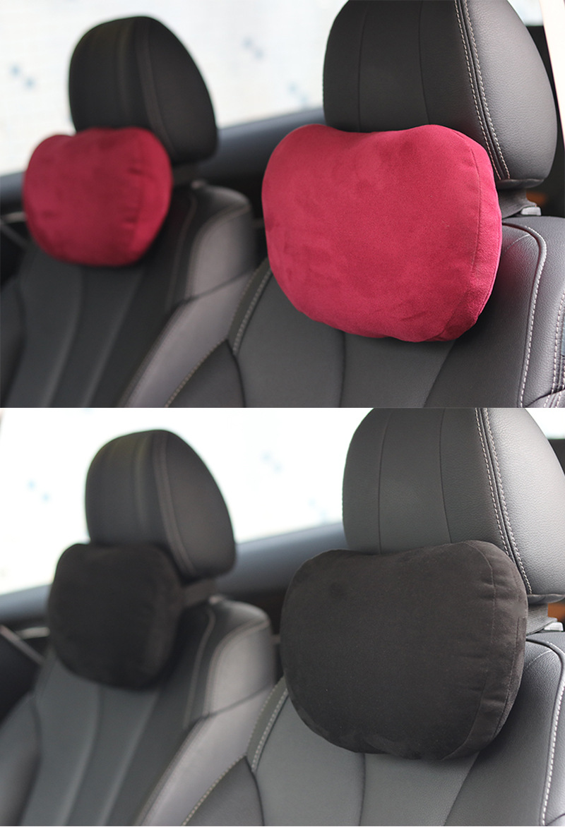 Car headrest neck pillow a pair of suede pillow for loading car back cushion waist support waist support wholesale