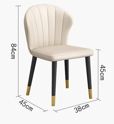 Luz de lujo comedor silla mesa de comedor silla moderna simple ocio respaldo suave bolsa de café silla Hotel negociación silla