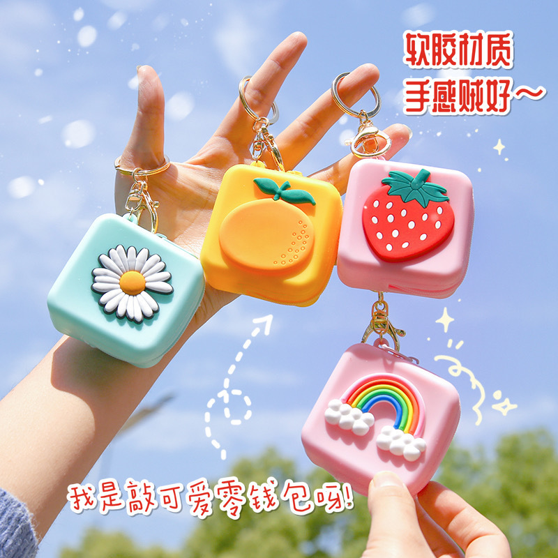 Hong Kong Sheng ins Girl's Heart Cute Coin Purse Cartoon Super Cute Silicone Coin Bag Key Bag Women's Zipper Wallet Hong Kong Sheng ins Girl's Heart Cute Coin Purse Cartoon Super Cute Silicone Coin Bag Key Bag Women's Zipper Wallet
